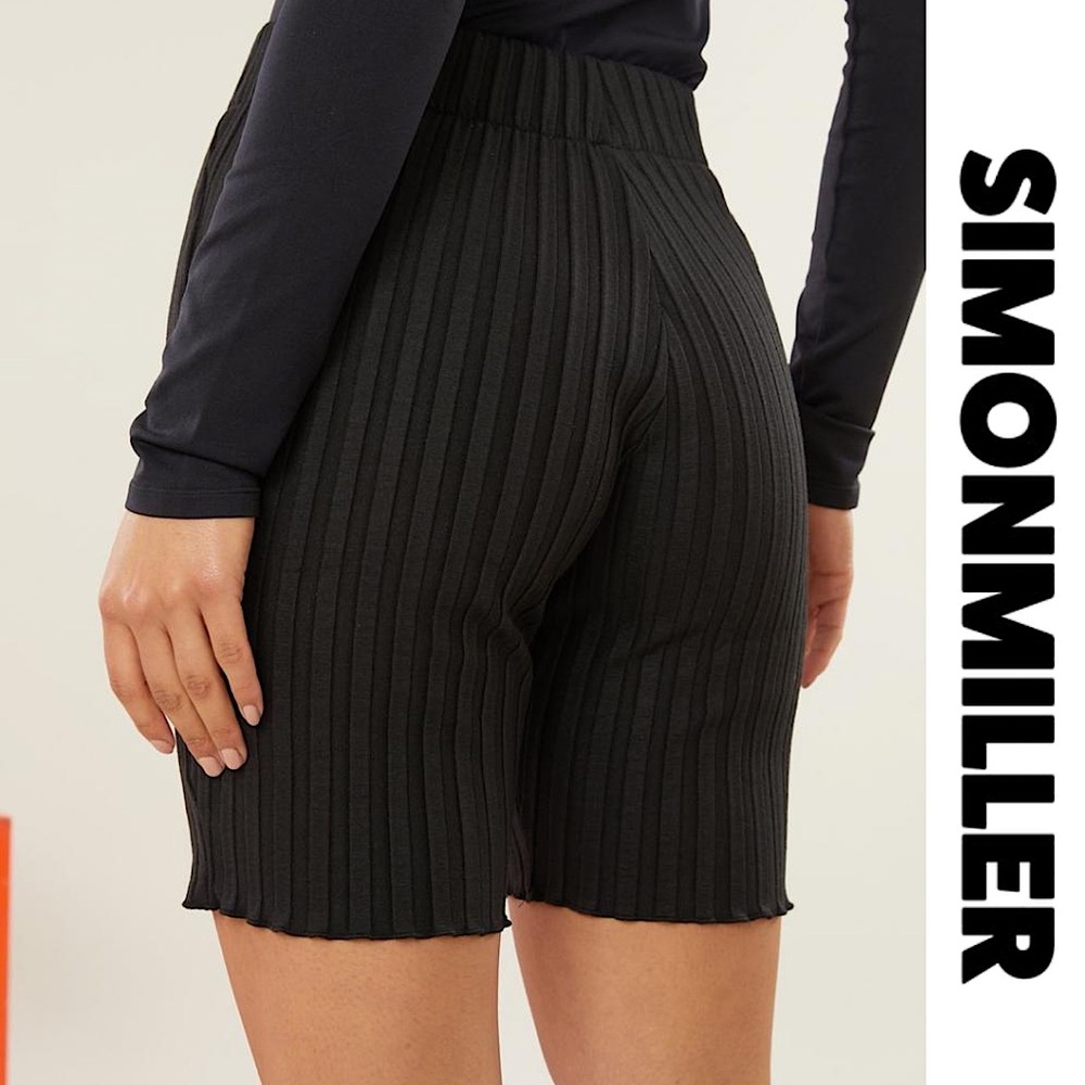 NWT Simon Miller RIB Burr Ribbed Bike Shorts
